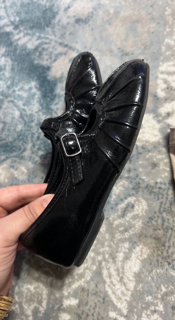 Kız Çocuk Siyah Tokalı Babet Ayakkabı - Görsel 2