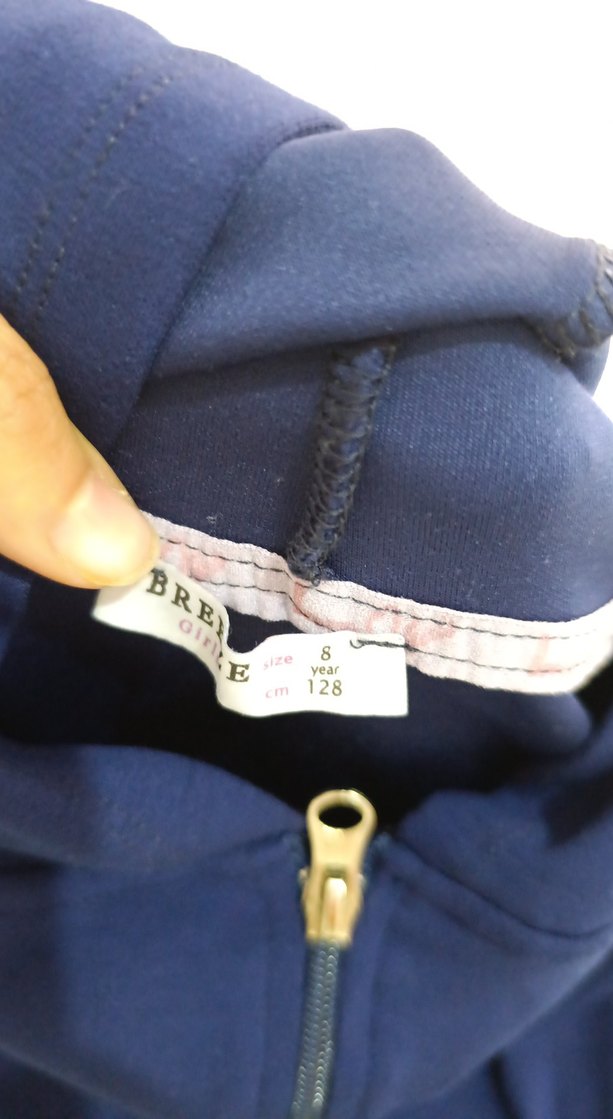 kız çocuk Lacivert Fermuarlı Eşofman Takımı üç parca - Görsel 5