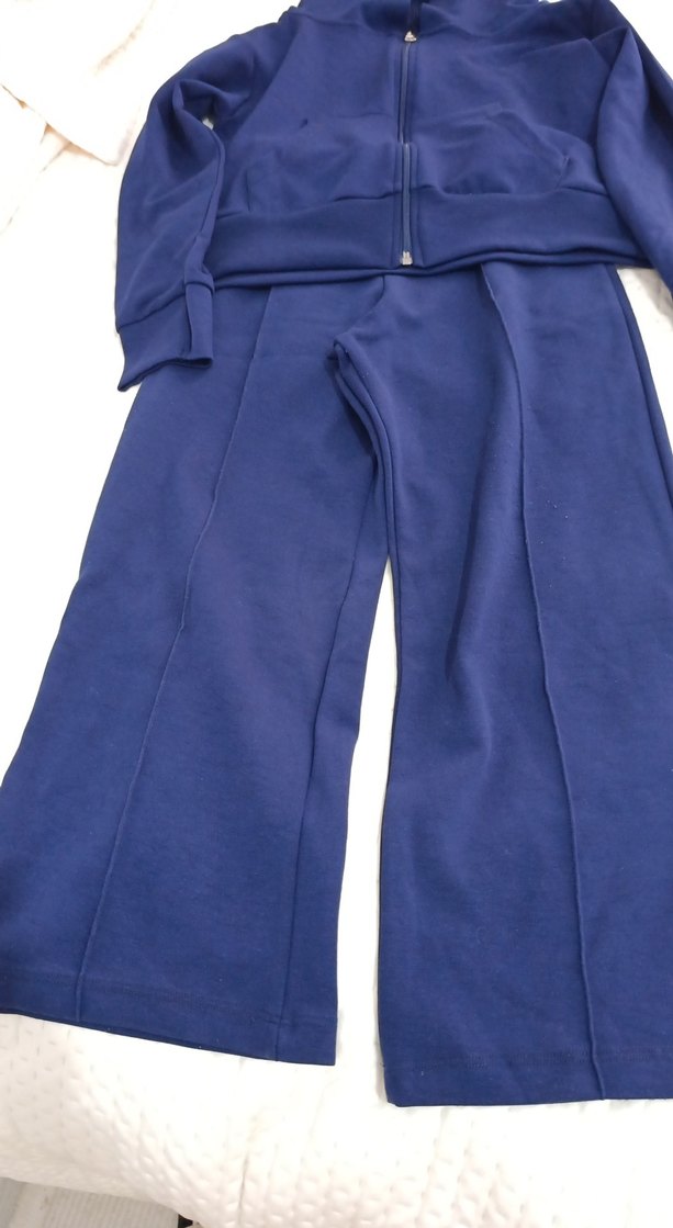 kız çocuk Lacivert Fermuarlı Eşofman Takımı üç parca - Görsel 2