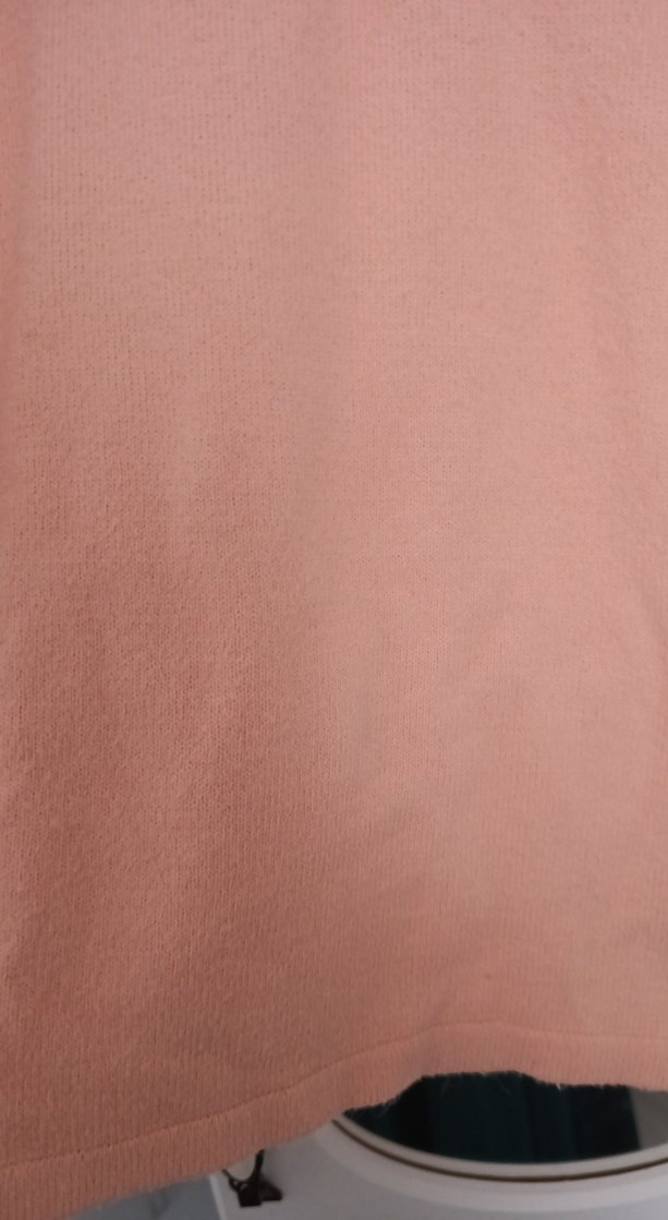 Pembe Triko Kız Elbise, Uzun Kollu, Baskılı - Görsel 4