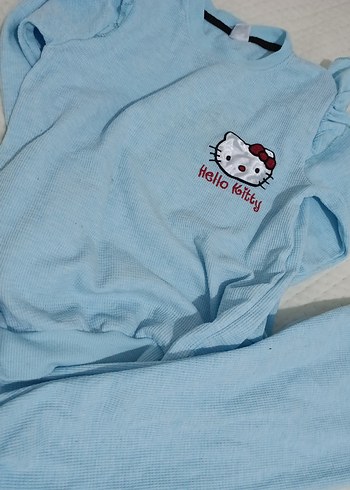 Nakışlı Mavi hello kitty takım - Görsel 4