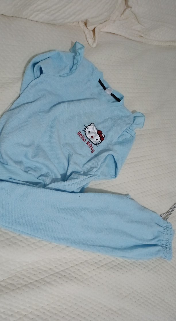 Nakışlı Mavi hello kitty takım - Görsel 3