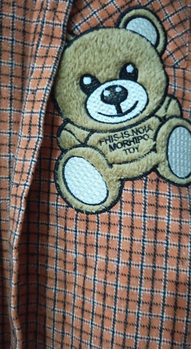 Düğmeli, Nakışlı Kahverengi kız çocuk - Görsel 3