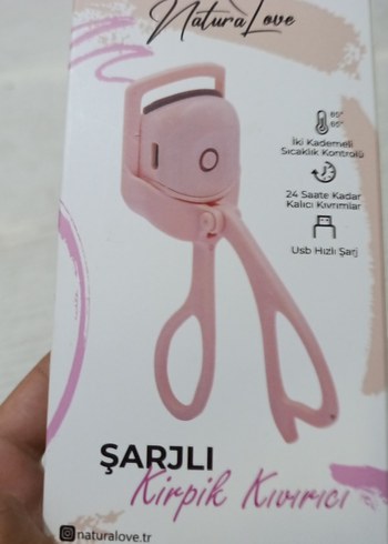 Şarjlı Pembe Kirpik Kıvırıcı - Görsel 2