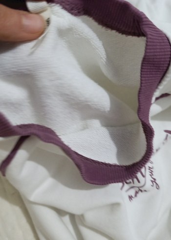 Beyaz Oversize Kız Sweatshirt ve Eşofman Takımı - Görsel 7