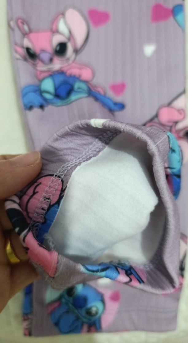 Kız Çocuk Renkli Baskılı Örme Tayt - Görsel 3