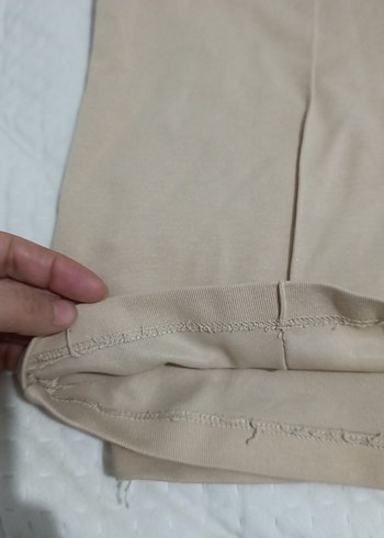 Bej kız çocuk Uzun Kollu Salaş Robe - Görsel 2