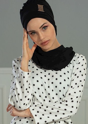 Beden siyah Renk Siyah Drapeli Kadın Bone