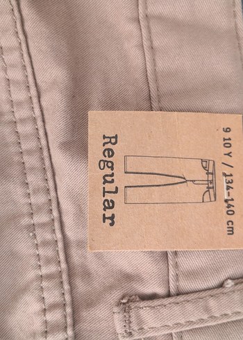 10 Yaş Beden Bej Regular Fit Erkek çocuk Pantolon