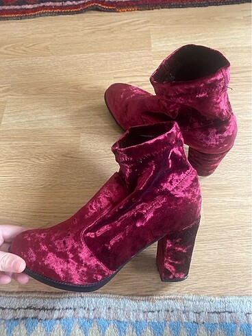 39 Beden bordo Renk Bordo kadife bot