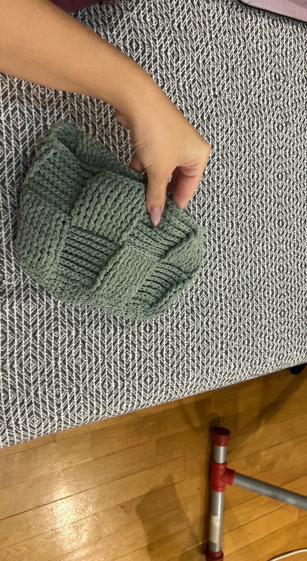 Yeşil Örgü ÇANTA - Görsel 2