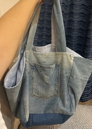 Gri Denim Kadın Günlük Çanta - Görsel 4