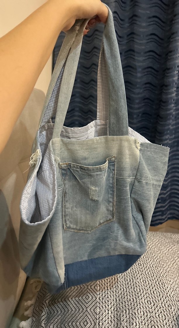 Gri Denim Kadın Günlük Çanta - Görsel 5