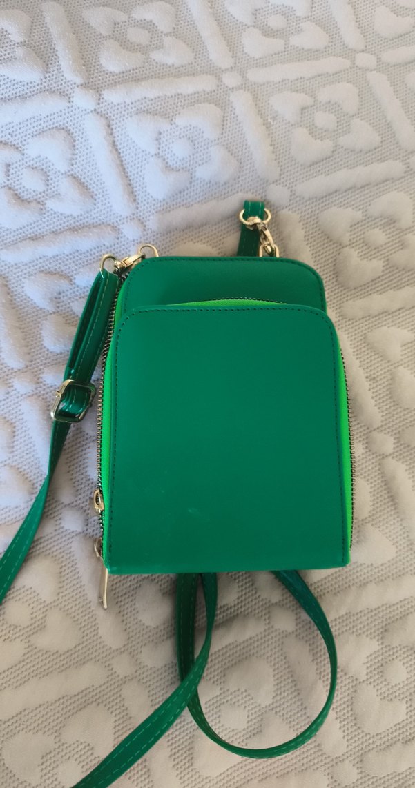 Kadın Yeşil Deri Çapraz Çanta - Görsel 5