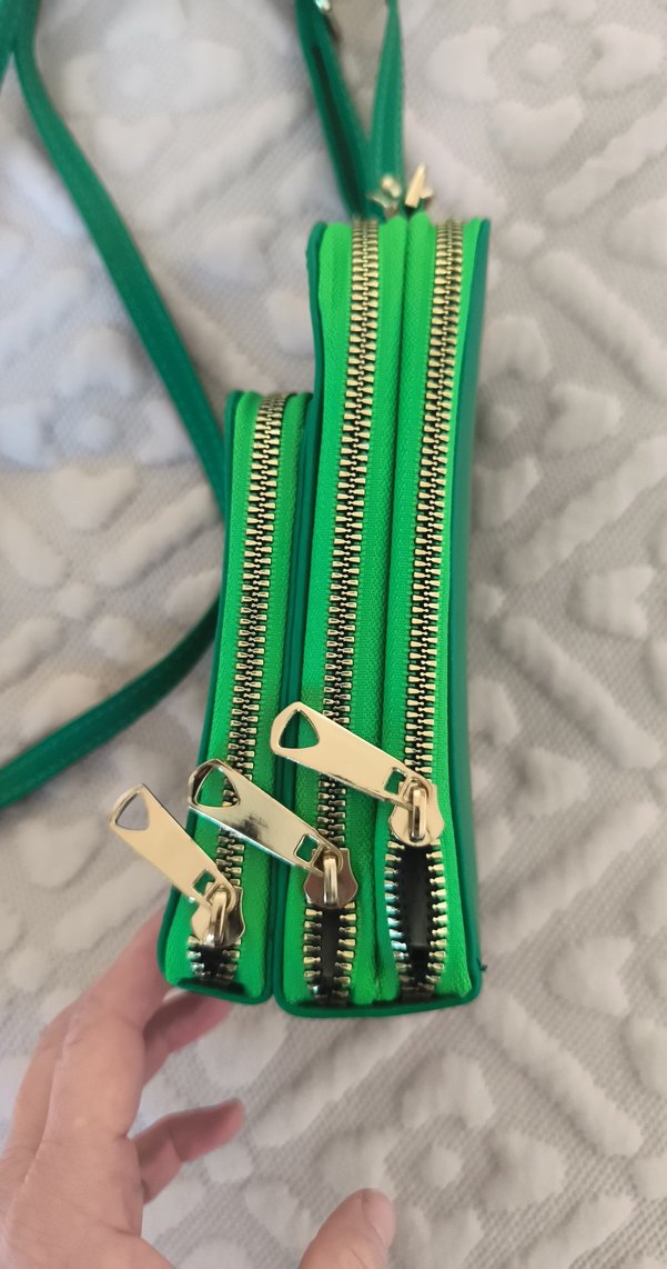 Kadın Yeşil Deri Çapraz Çanta - Görsel 2