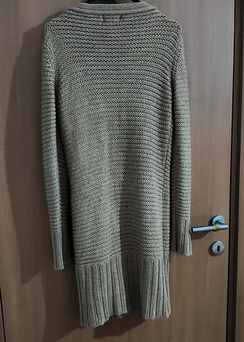 Mango 2007 üretim  Gri Örgü Midi Kadın depresyon hırkası - Görsel 6