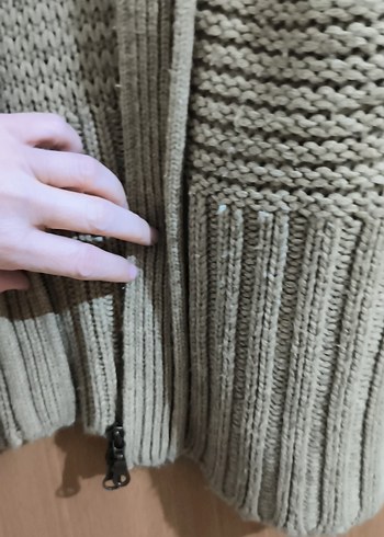 Mango 2007 üretim  Gri Örgü Midi Kadın depresyon hırkası - Görsel 4