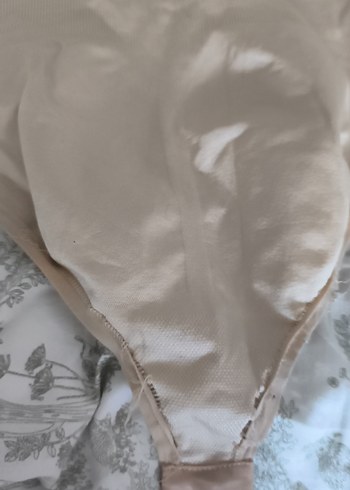 Bej Düz Desenli toplayıcı Korse - Görsel 2