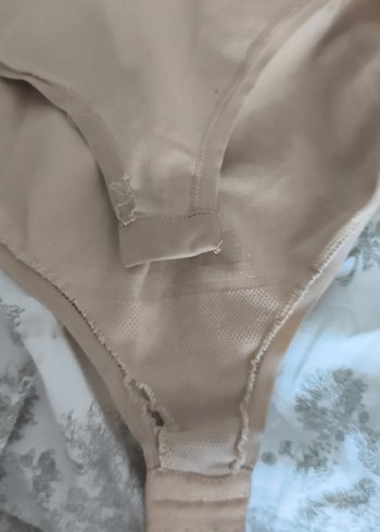 Bej Düz Desenli toplayıcı Korse - Görsel 4