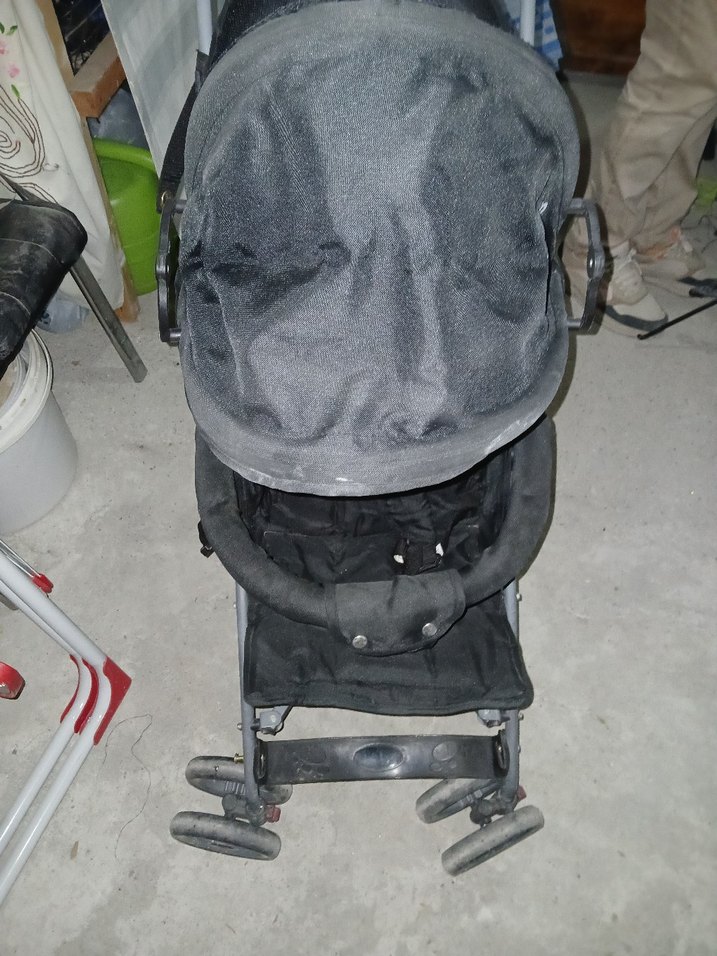 Katlanabilir Siyah Bebek Arabası - Görsel 4