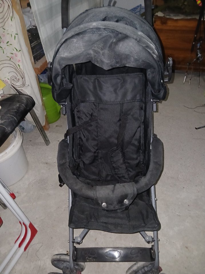 Katlanabilir Siyah Bebek Arabası - Görsel 5