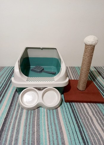 kedi tuvaleti mama kabı - Görsel 3