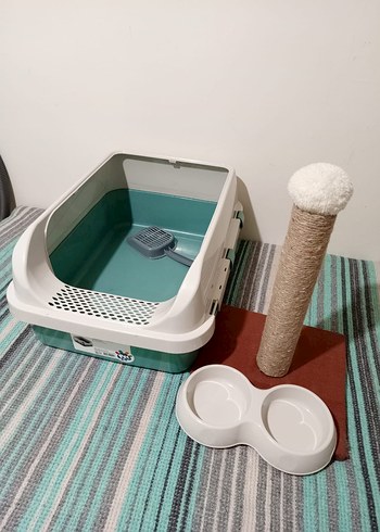 kedi tuvaleti mama kabı - Görsel 2