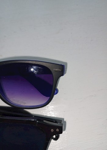 Şeffaf Mor ve Siyah Minimalist Gözlük - Görsel 3