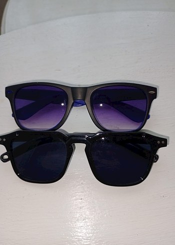 Şeffaf Mor ve Siyah Minimalist Gözlük - Görsel 2