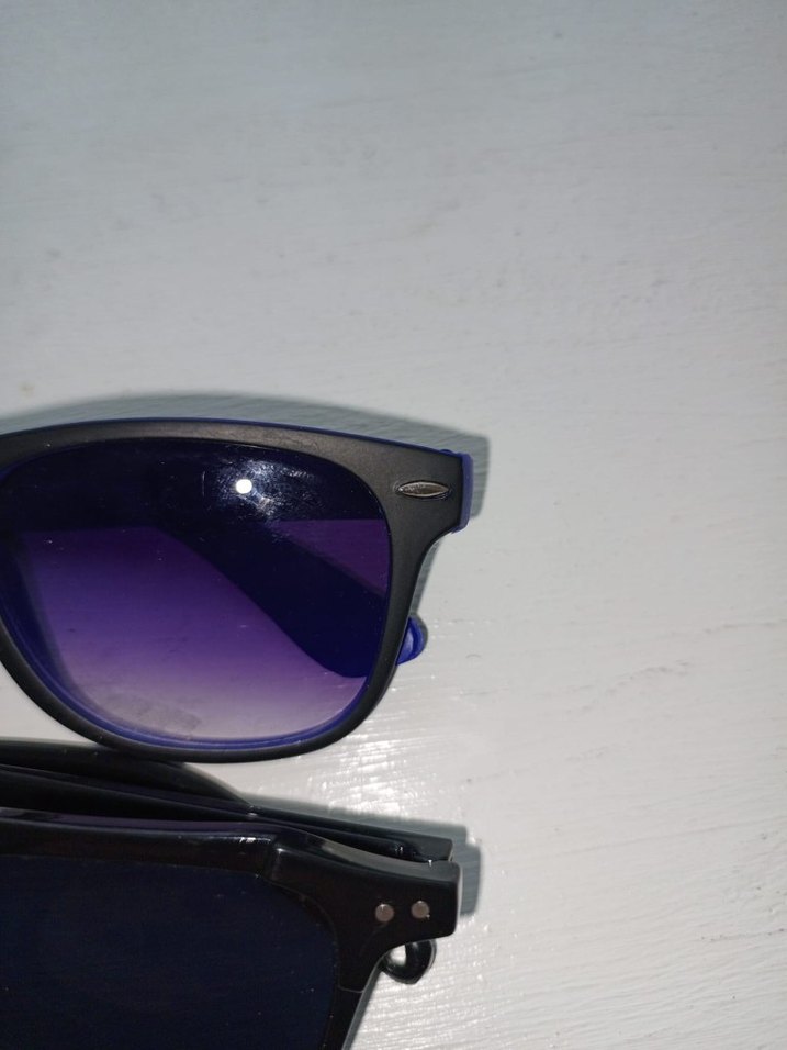 Şeffaf Mor ve Siyah Minimalist Gözlük - Görsel 3