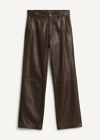 Zara ZARA SRPLS HAKİKİ DERİ PANTOLON
