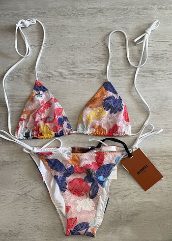 Missoni Çiçek Desenli Hafif Örgü Bikini