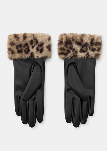 ZARA Leopar Detaylı Eldiven - Görsel 3