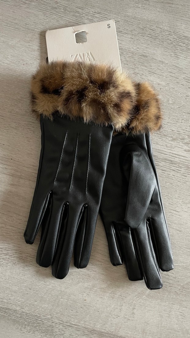 ZARA Leopar Detaylı Eldiven - Görsel 4
