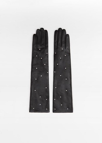 ZARA SWAROVSKİ TAŞLI DERİ ELDİVEN - Görsel 3