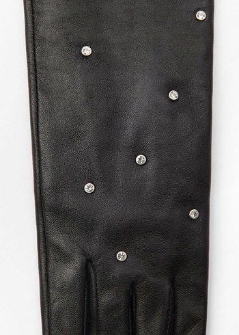 ZARA SWAROVSKİ TAŞLI DERİ ELDİVEN - Görsel 5