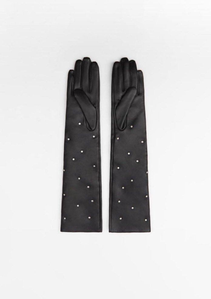 ZARA SWAROVSKİ TAŞLI DERİ ELDİVEN - Görsel 4