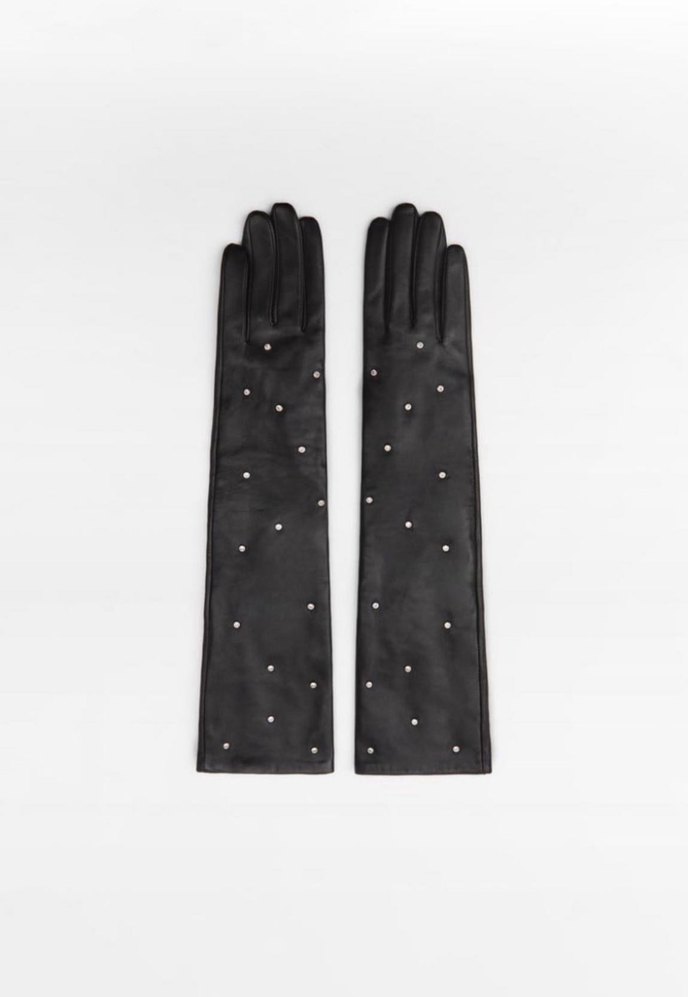 ZARA SWAROVSKİ TAŞLI DERİ ELDİVEN - Görsel 3