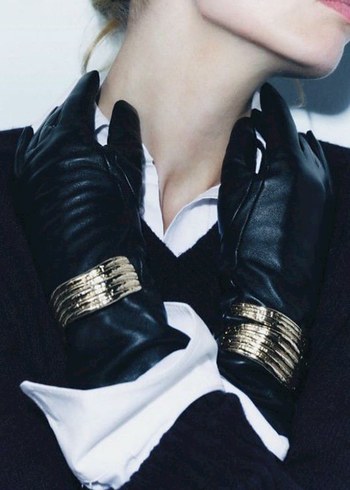 ZARA BİLEZİK DETAYLI HAKİKİ DERİ ELDİVEN - Görsel 2