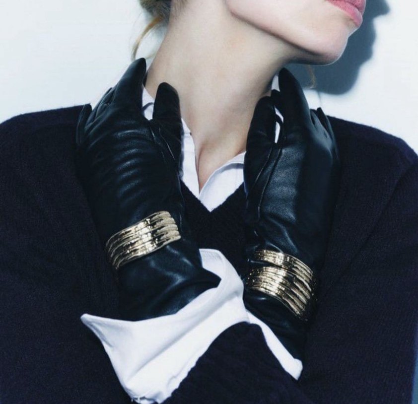 ZARA BİLEZİK DETAYLI HAKİKİ DERİ ELDİVEN - Görsel 2