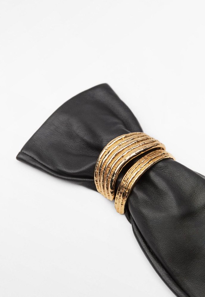 ZARA BİLEZİK DETAYLI HAKİKİ DERİ ELDİVEN - Görsel 5
