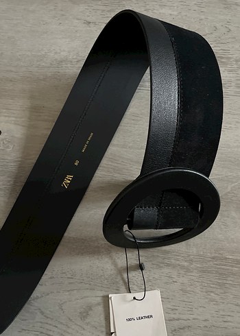ZARA Deri Kontrast Maxi Tokalı Kemer - Görsel 3