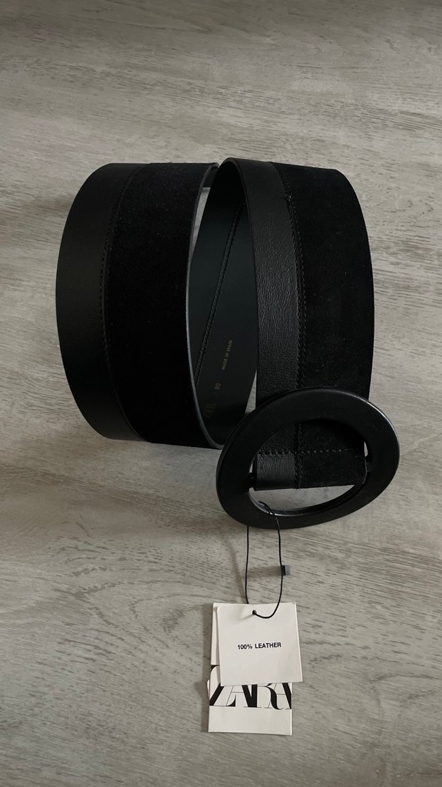 ZARA Deri Kontrast Maxi Tokalı Kemer - Görsel 4