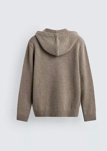 ZARA YÜN KAPÜŞONLU TRİKO KAZAK - Görsel 5