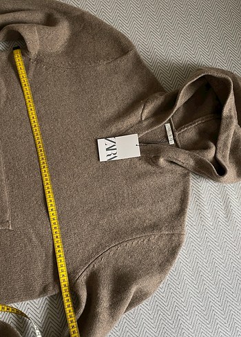 ZARA YÜN KAPÜŞONLU TRİKO KAZAK - Görsel 7