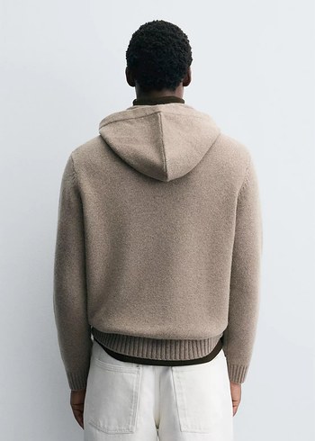 ZARA YÜN KAPÜŞONLU TRİKO KAZAK - Görsel 2