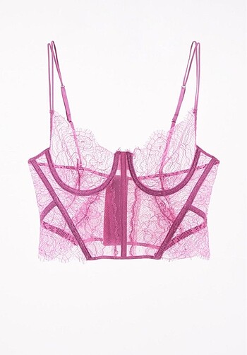 ZARA BALENLİ DANTEL KORSE