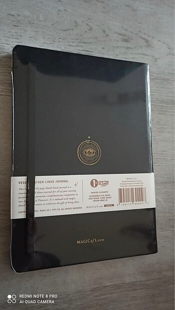 ALTIN VARAK KAPAK İPEK VEGAN DERİ DEFTER