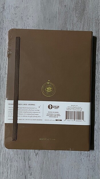 ALTIN VARAK KAPAK İPEK VEGAN DERİ DEFTER
