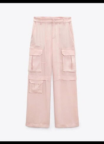 ZARA SATEN KARGO PANTOLON